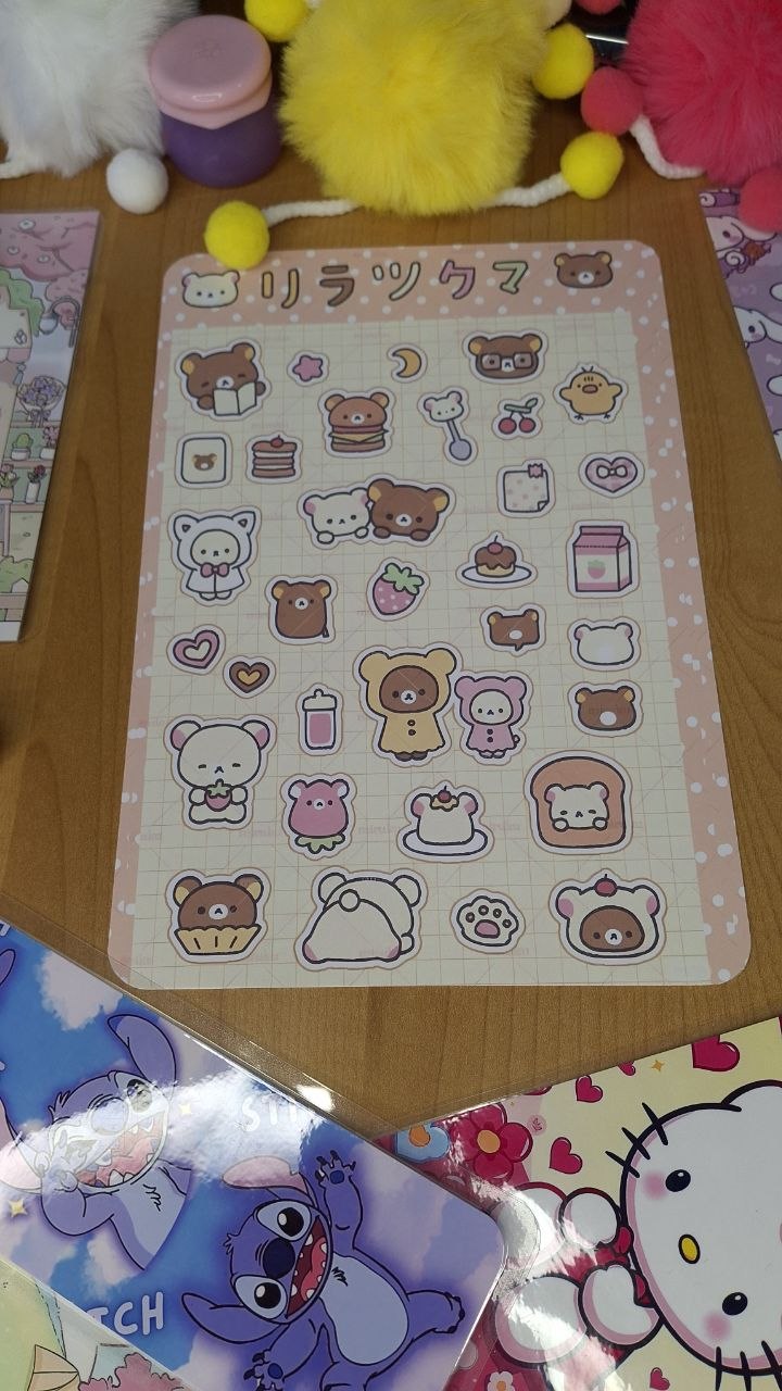 🎀🌸 Cute A4 Sticker Sheet 🌸🎀