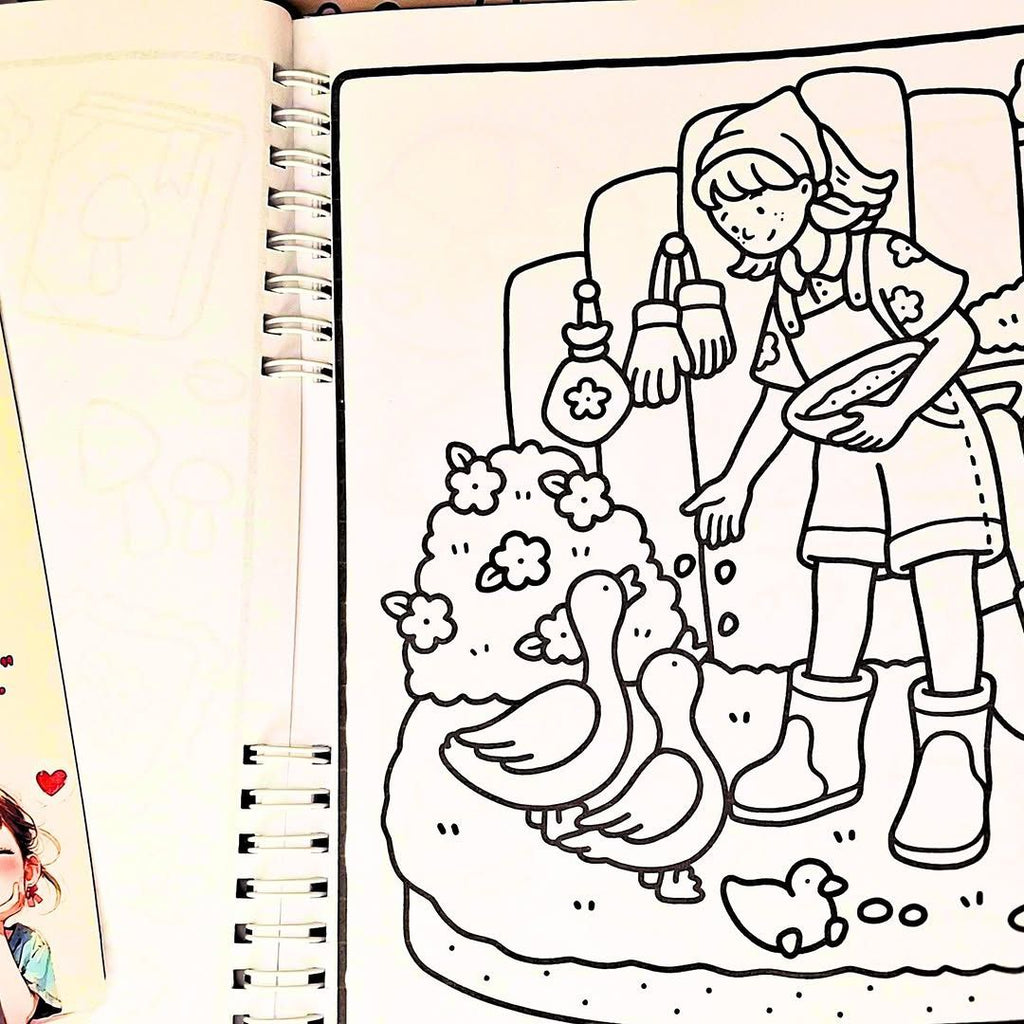 Trésors de Filles Coloring Book