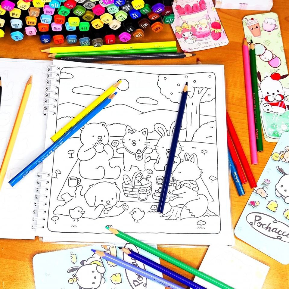 🐾🍩 Douce Compagnie – A Cozy Animal Coloring Book for Adults 🌸