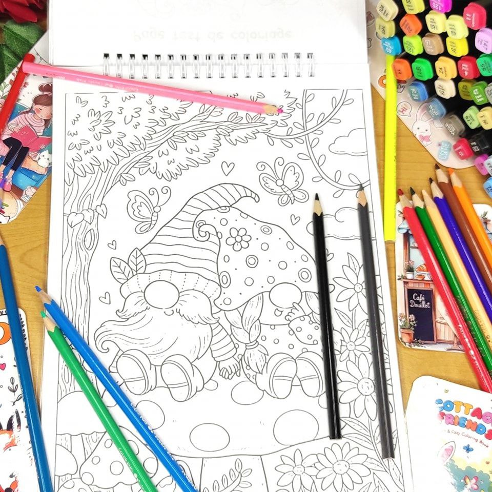 Le Royaume des Gnomes Coloring Book🍄