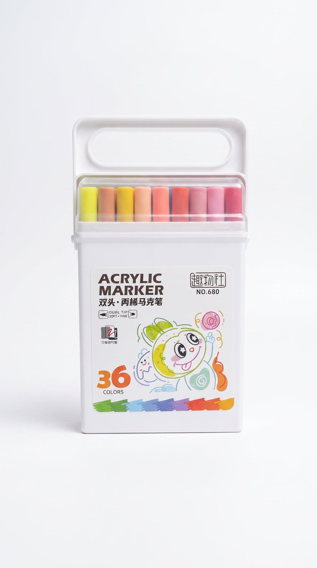 🌈🖊️ Lot de Marqueurs Acryliques – 36 Couleurs