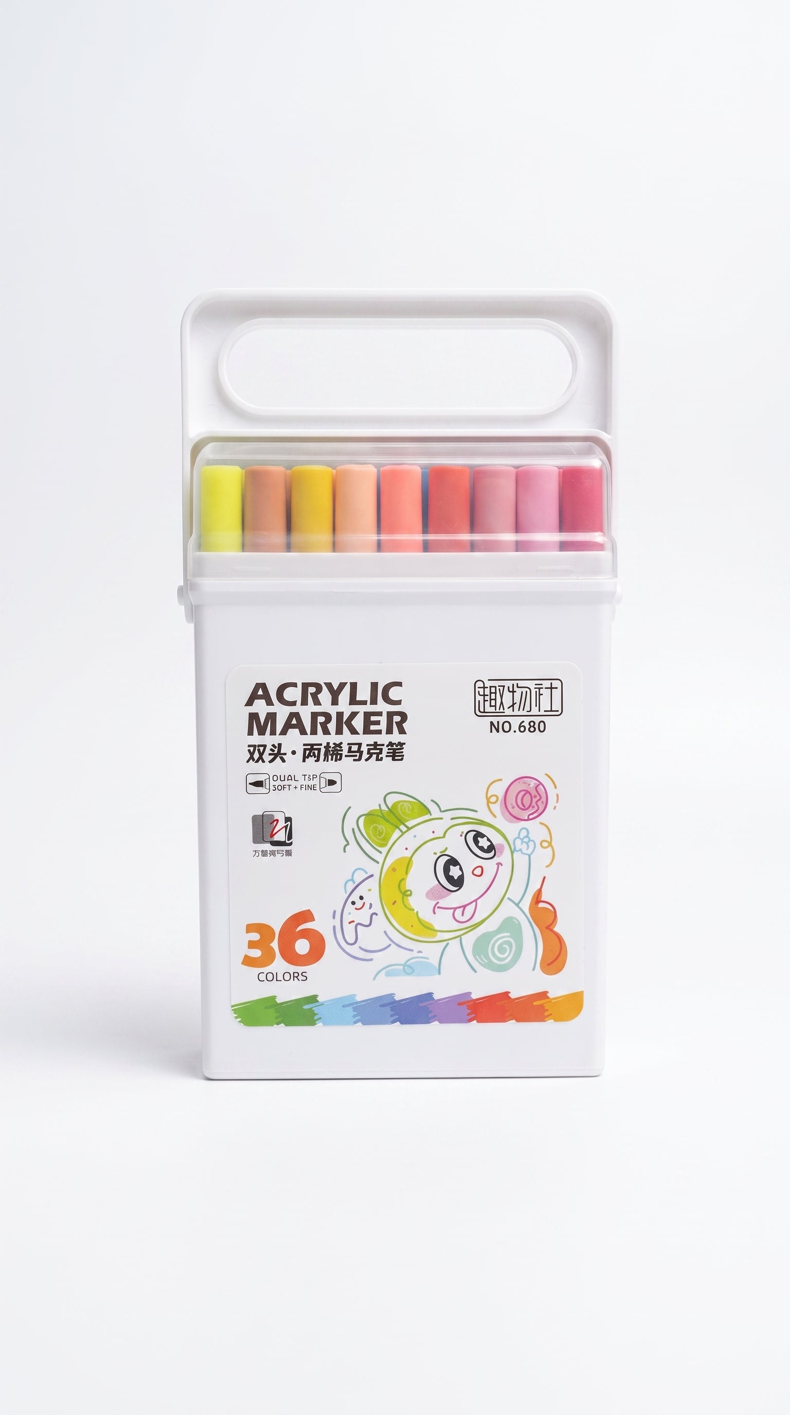 🌈🖊️ Lot de Marqueurs Acryliques – 36 Couleurs