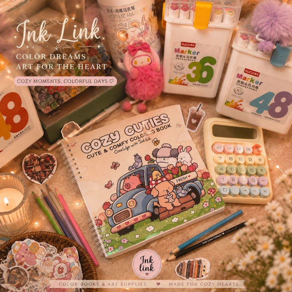 🌸🐰 Cozy Cuties Coloring Book – Sunny Days &amp; Little Animal Friends 🌸🐰