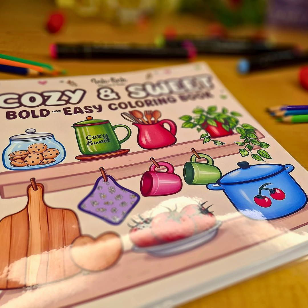 🧸✨ Cozy &amp; Sweet Coloring Book for Adults ✨🌸