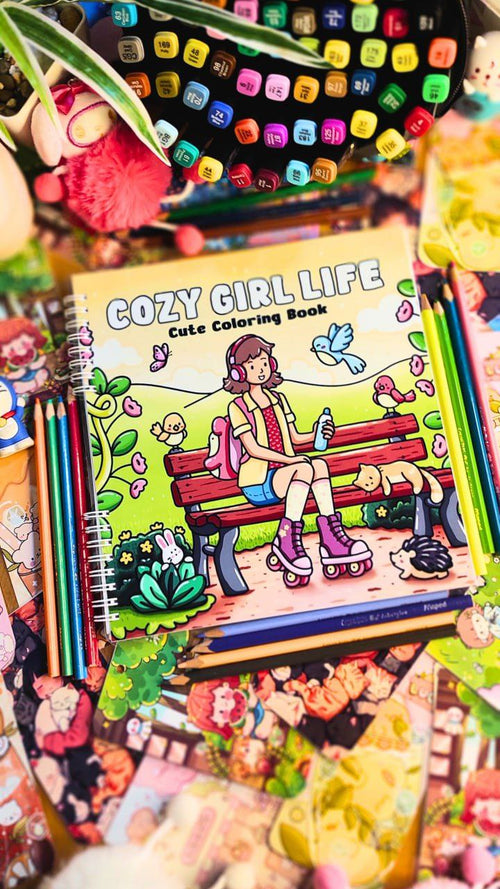 Cozy Girl Life Coloring Book