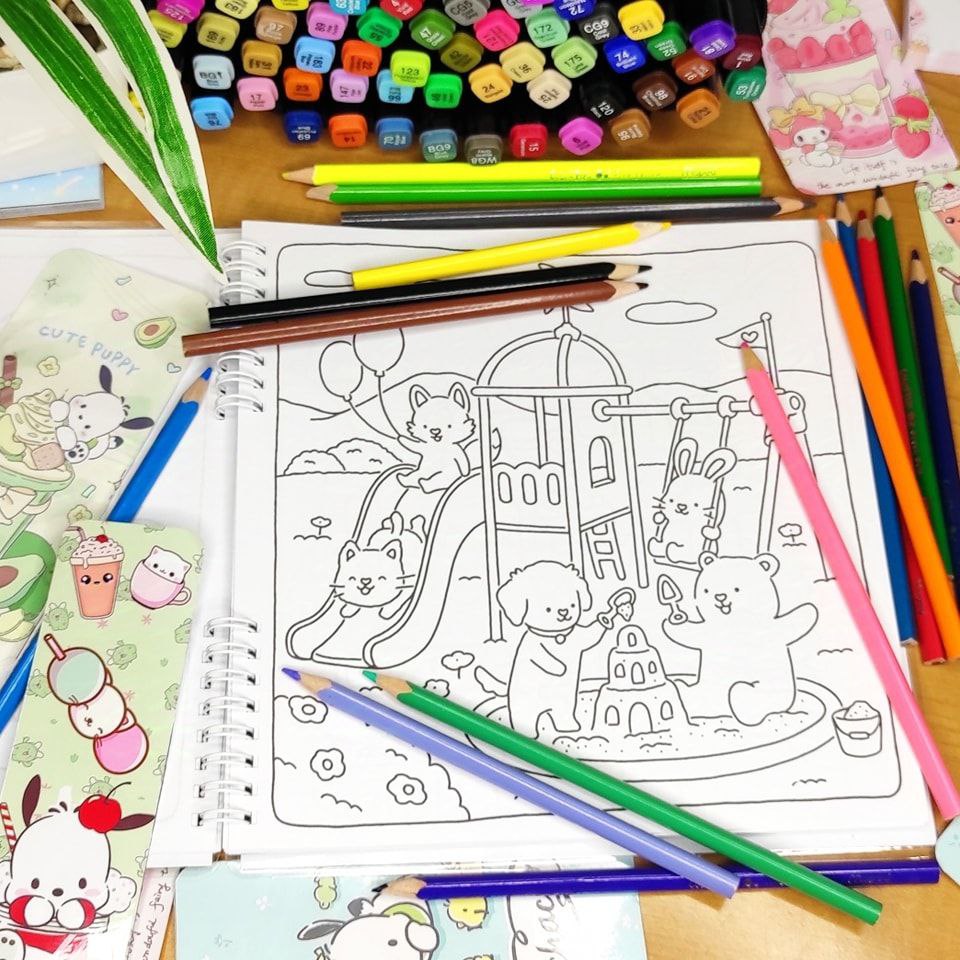 🐾🍩 Douce Compagnie – A Cozy Animal Coloring Book for Adults 🌸