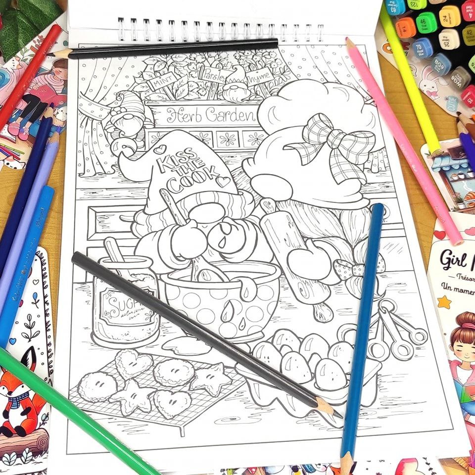 Le Royaume des Gnomes Coloring Book🍄