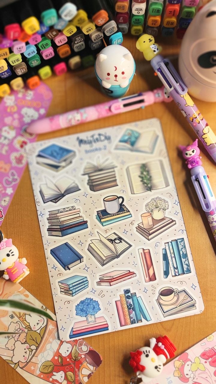 🎀🌸 Cute A4 Sticker Sheet 🌸🎀