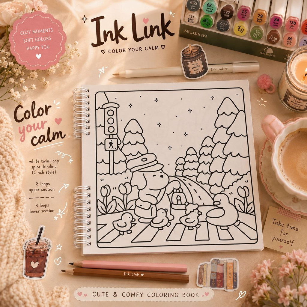 🌸🐰 Cozy Cuties Coloring Book – Sunny Days &amp; Little Animal Friends 🌸🐰