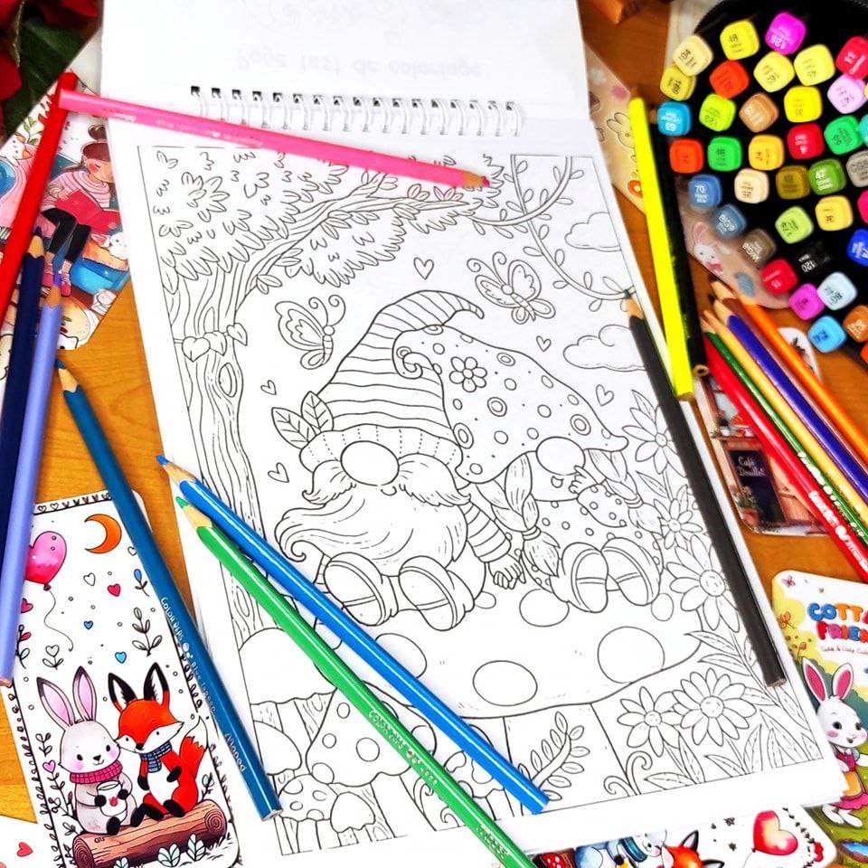 Le Royaume des Gnomes Coloring Book🍄