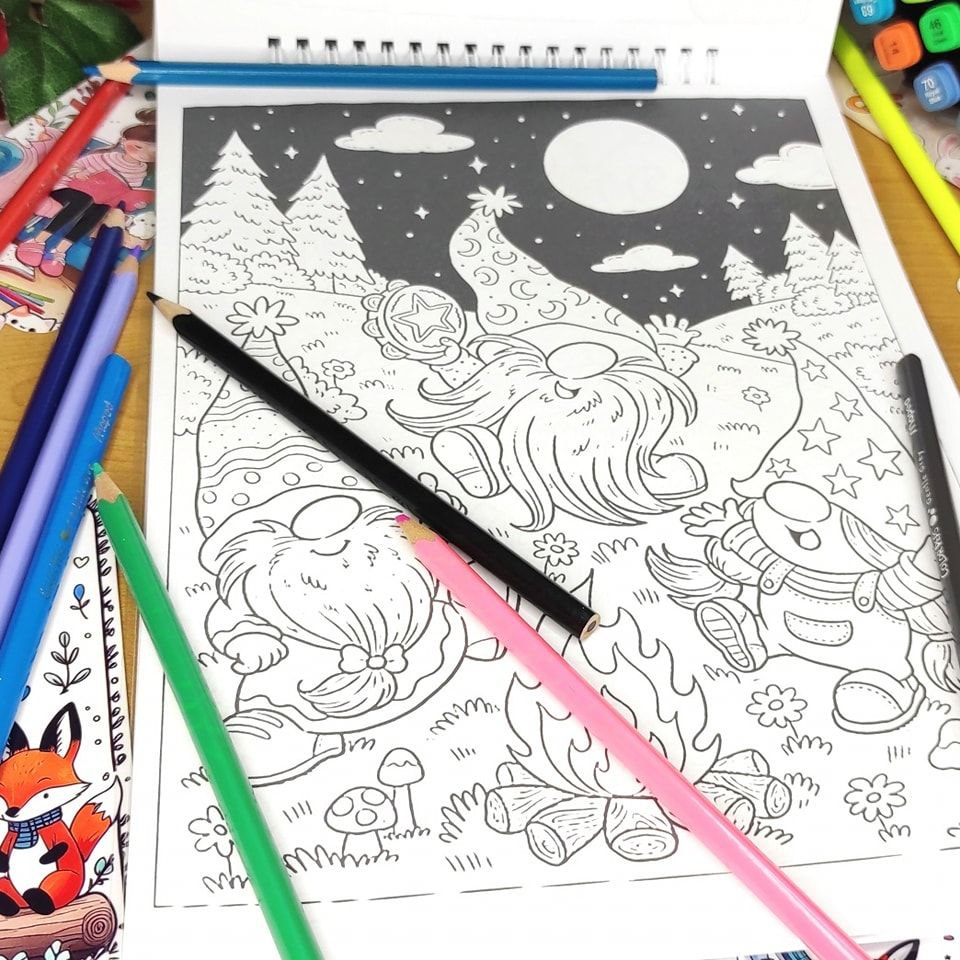 Le Royaume des Gnomes Coloring Book🍄