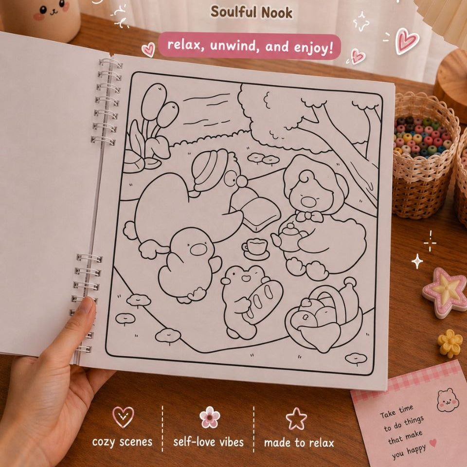 🦆 Duck Friends – Cute &amp; Cozy Coloring Book