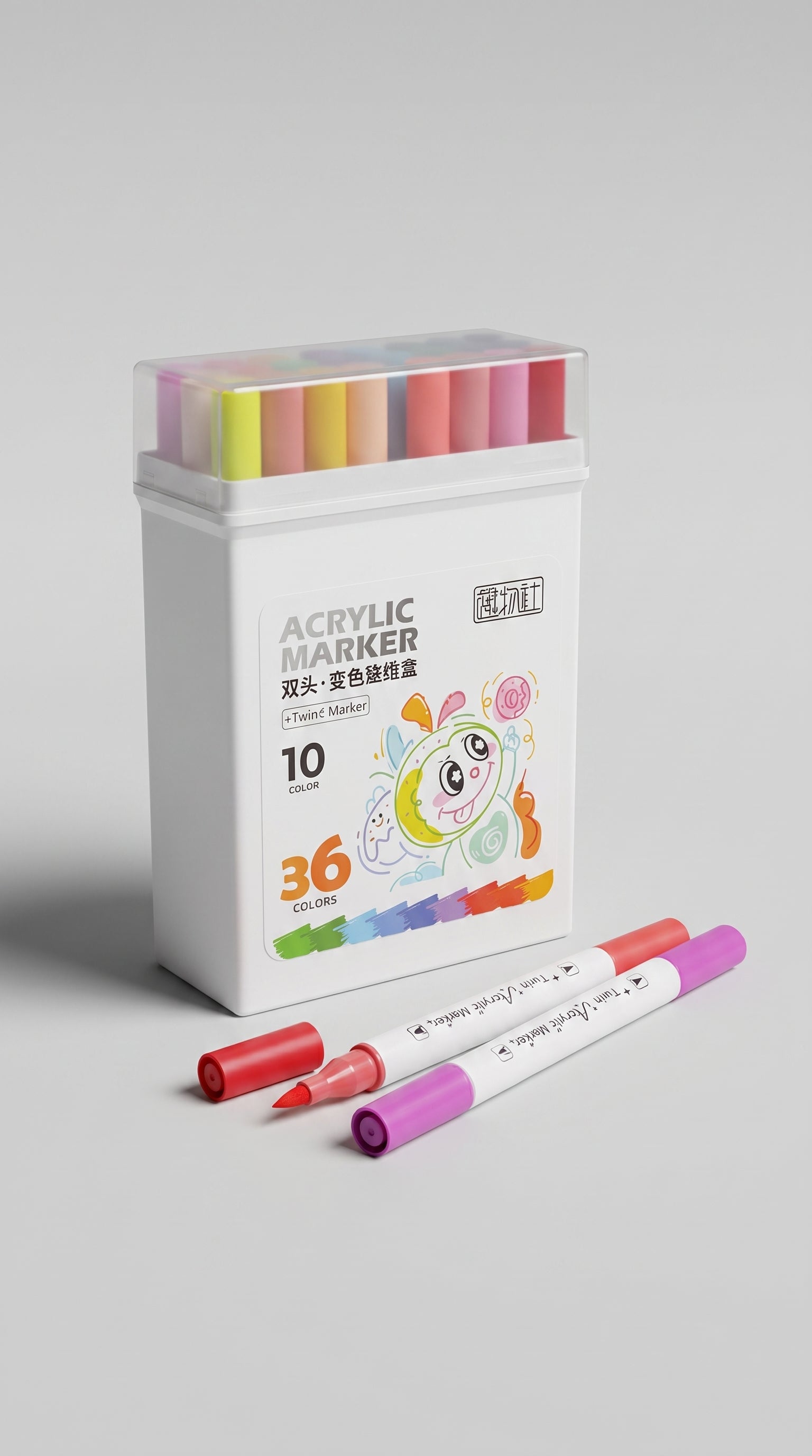 🌈🖊️ Lot de Marqueurs Acryliques – 36 Couleurs