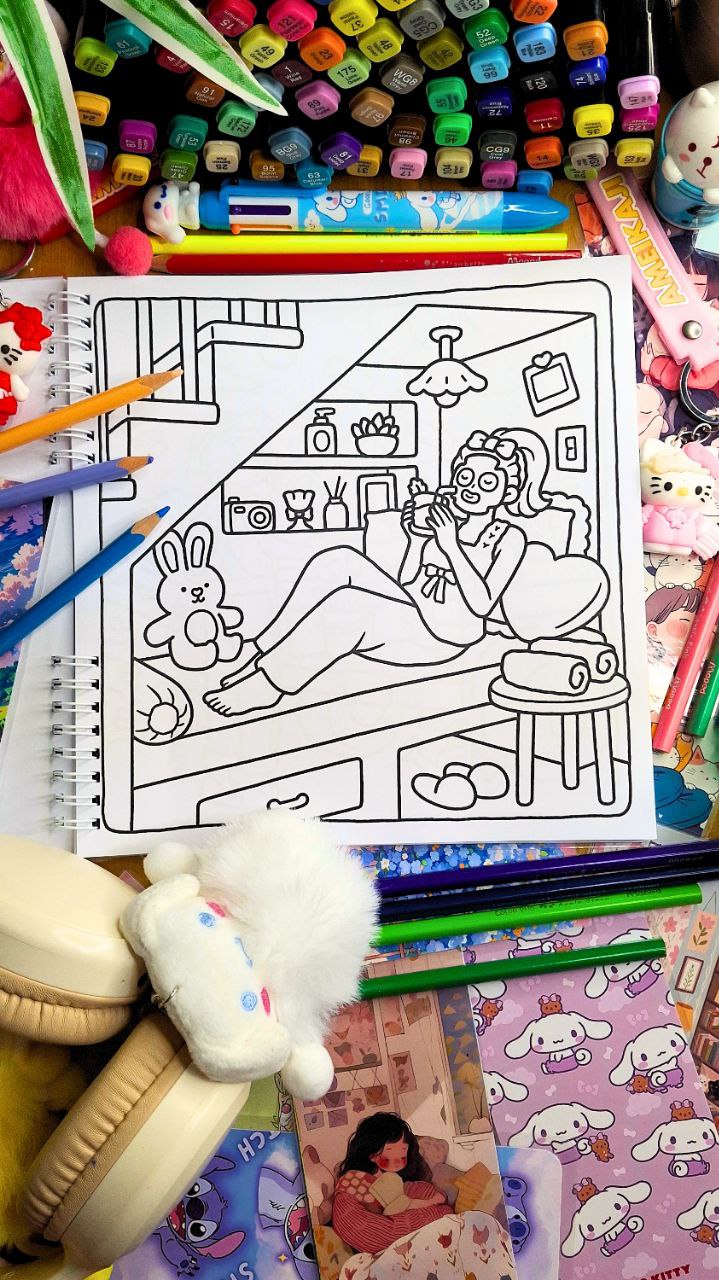 Soft Life: Cozy & Calming Coloring Book