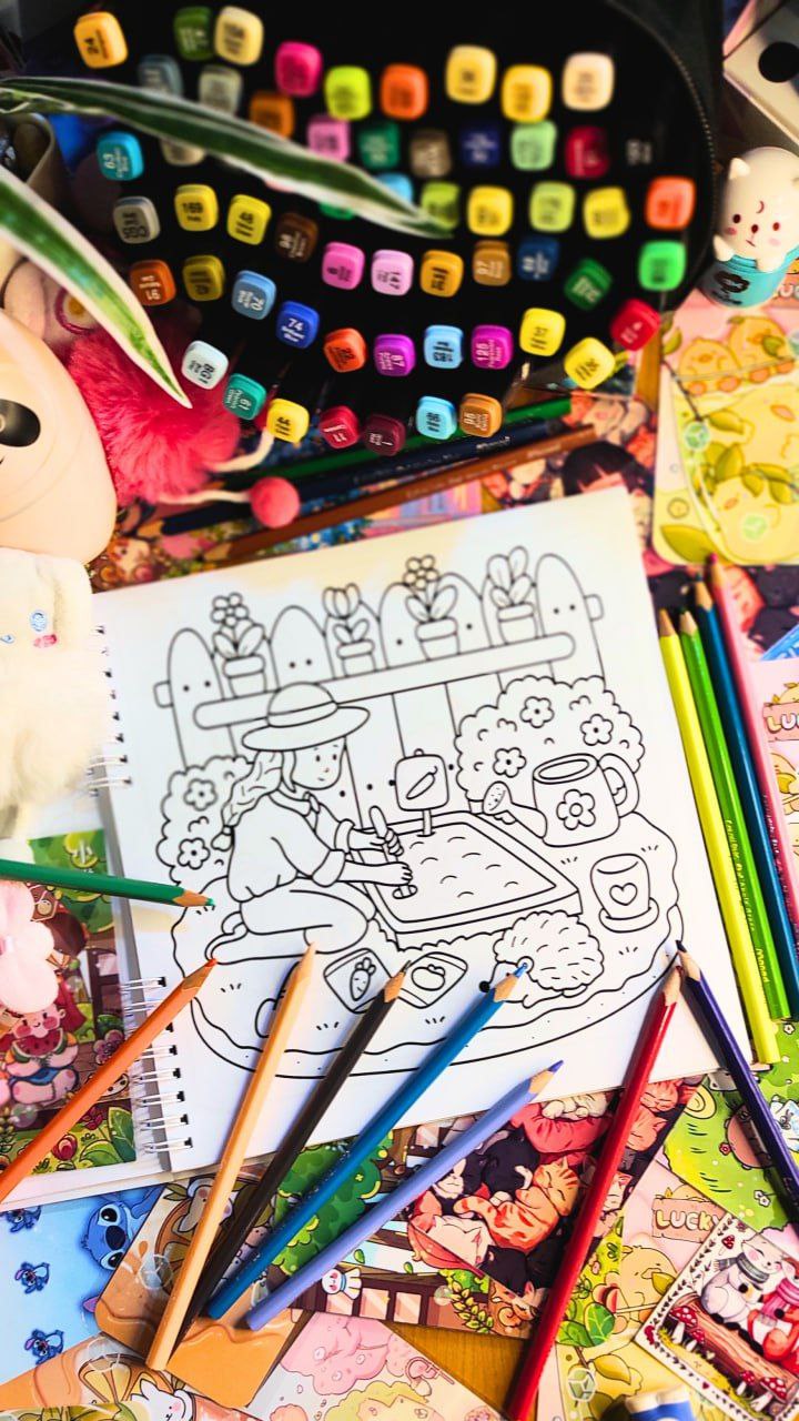 Cozy Girl Life Coloring Book