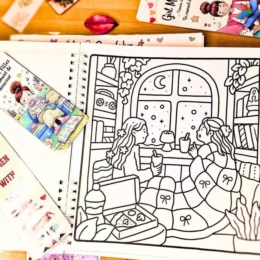 Trésors de Filles Coloring Book