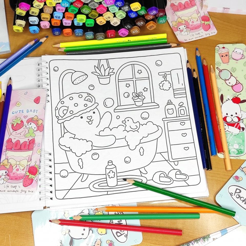 🐾🍩 Douce Compagnie – A Cozy Animal Coloring Book for Adults 🌸