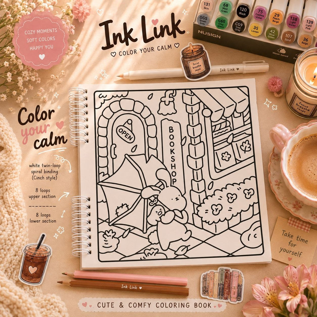 🌸🐰 Cozy Cuties Coloring Book – Sunny Days &amp; Little Animal Friends 🌸🐰