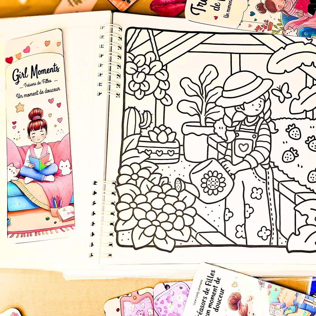 Trésors de Filles Coloring Book