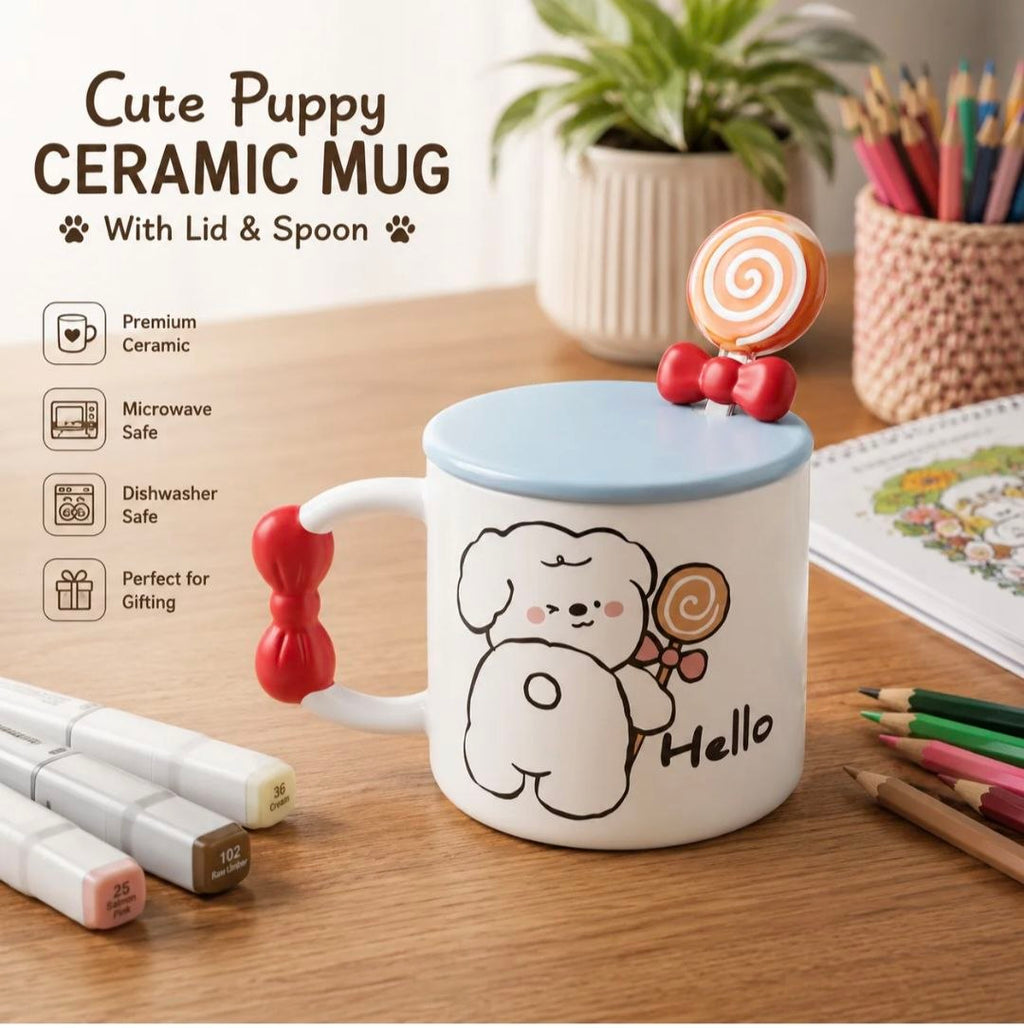 🍫 ☕ Cozy bear Hot Chocolate  Blue Mug Adorable Ceramic Cup with Matching Decorative Lid (Copy)