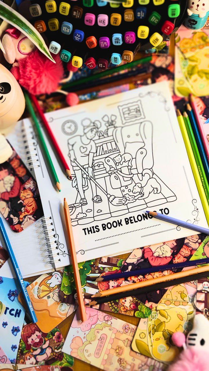 Cozy Girl Life Coloring Book