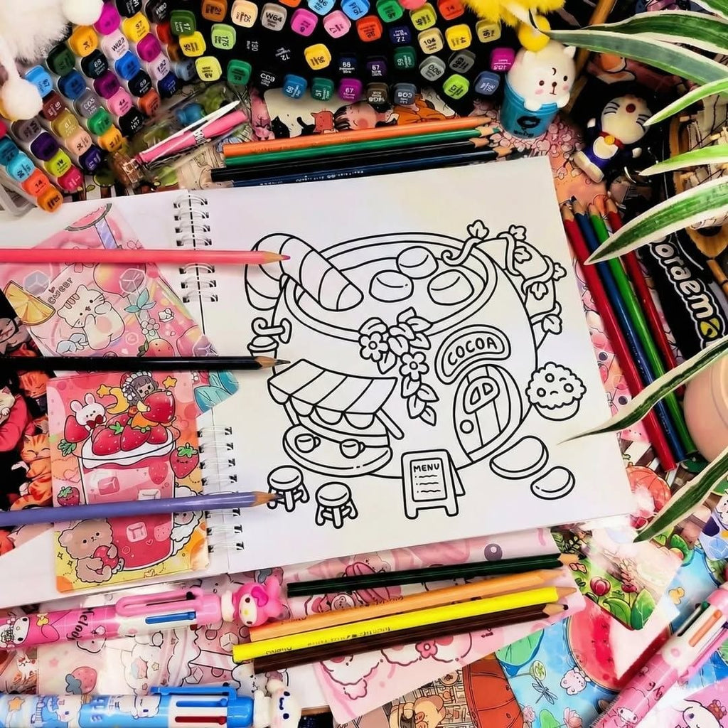 🏡✨Livre de Coloriage Petites Boutiques ✨🏡
