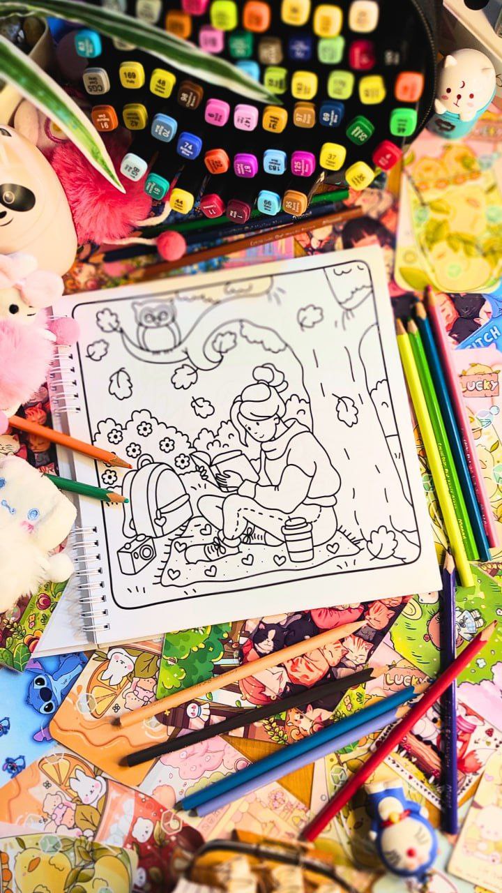 Cozy Girl Life Coloring Book