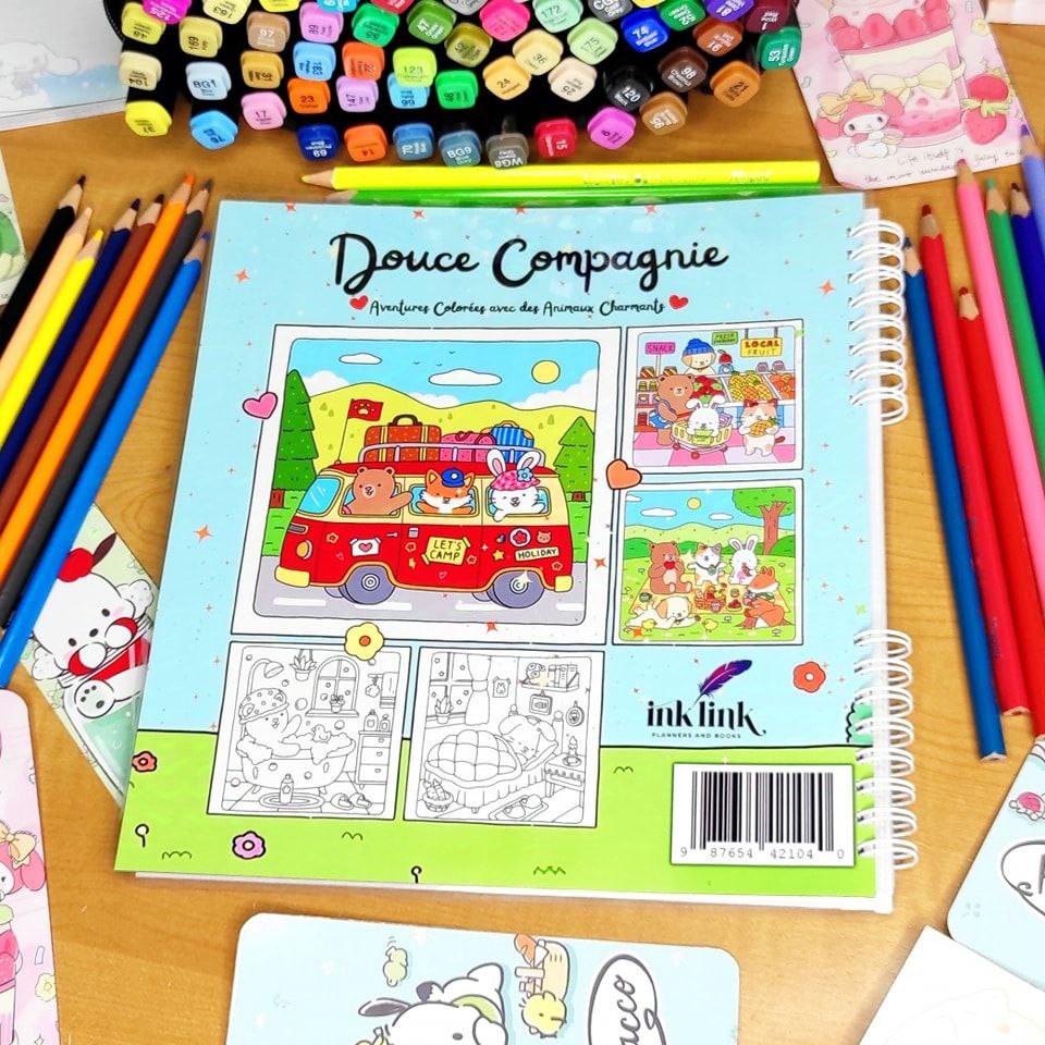 🐾🍩 Douce Compagnie – A Cozy Animal Coloring Book for Adults 🌸
