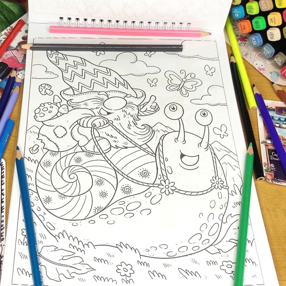 Le Royaume des Gnomes Coloring Book🍄