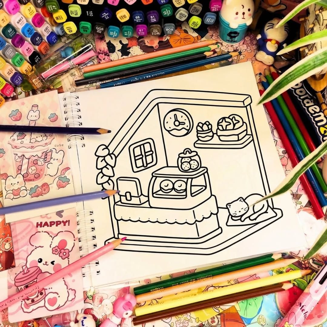 🏡✨Little Shops Coloring Book ✨🏡