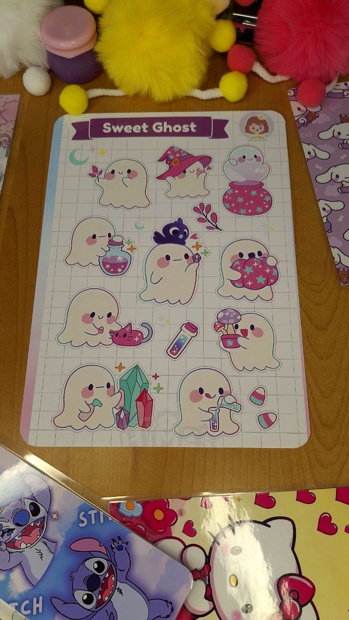 🎀🌸 Cute A4 Sticker Sheet 🌸🎀