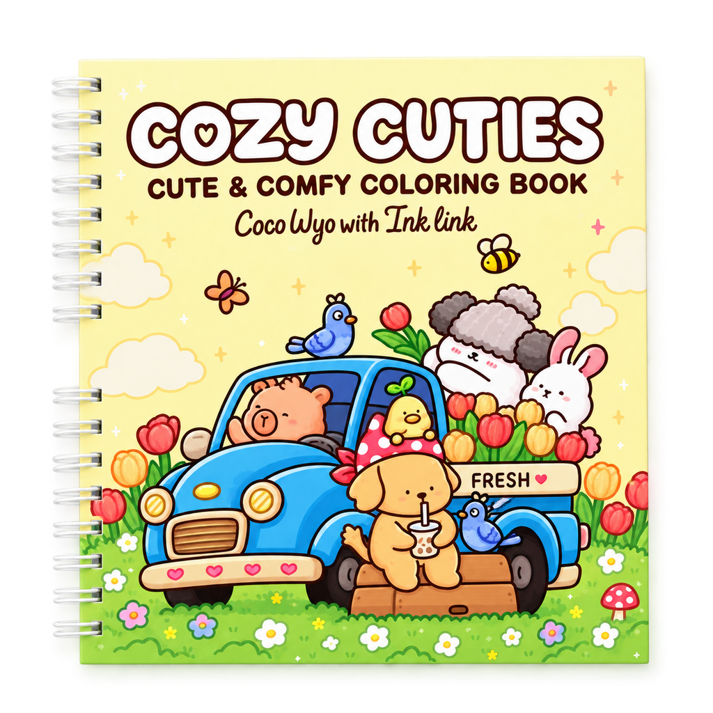 🌸🐰 Cozy Cuties Coloring Book – Sunny Days &amp; Little Animal Friends 🌸🐰