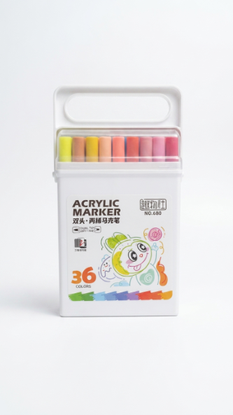 🎨 36 Acrylic Dual-Tip Markers