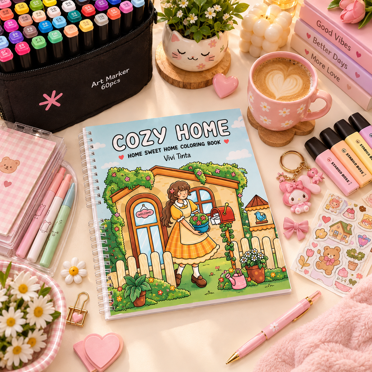 🏡🌸 Cozy Home Coloring Book – Little Houses, Beautiful Escapes 🌸🏡